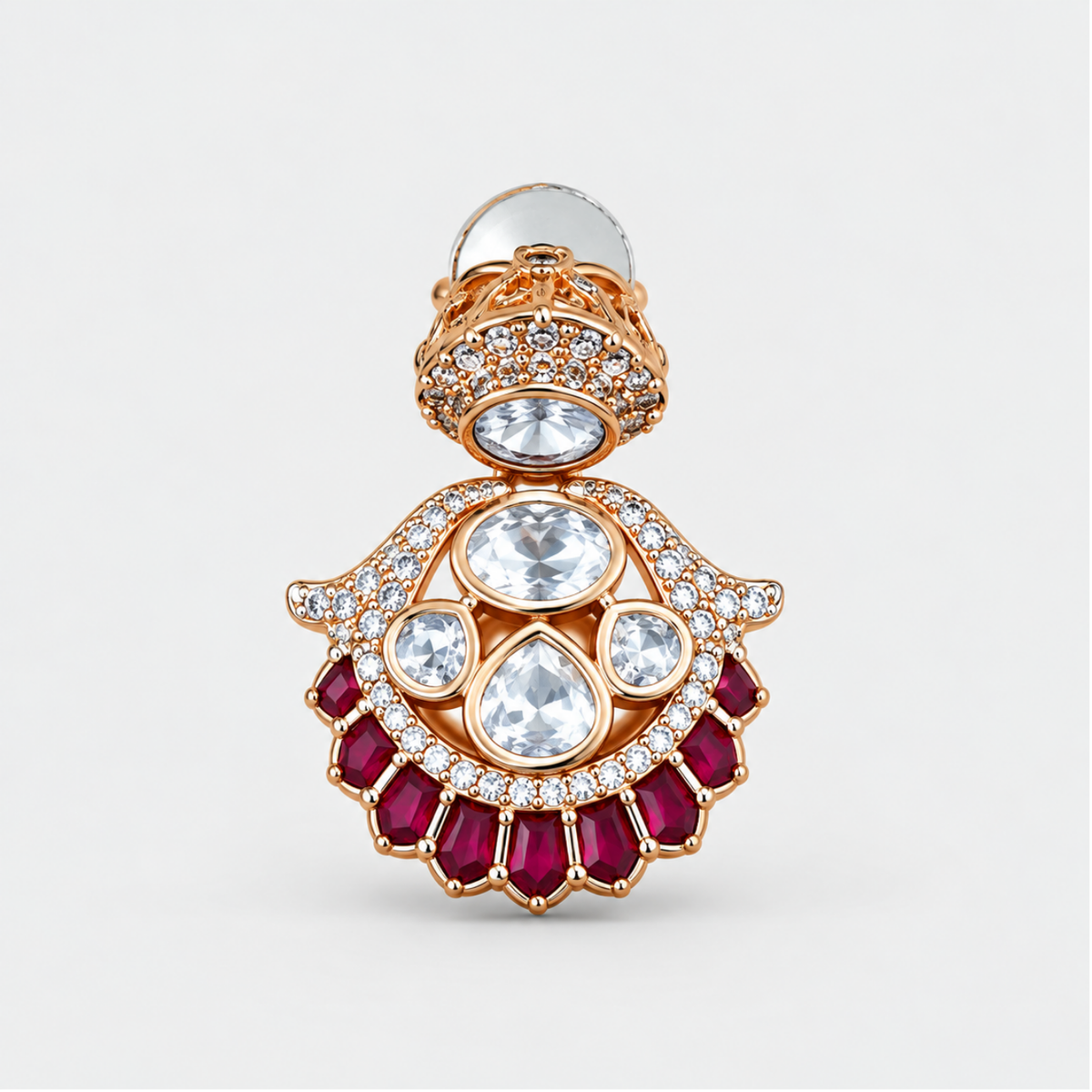 Ruby Moon Pendant Set