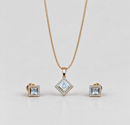 Crystal Charm Pendant Set