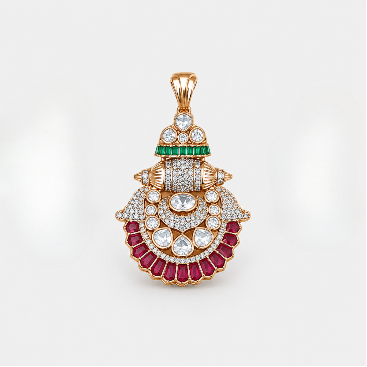 Ruby Moon Pendant Set