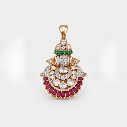 Ruby Moon Pendant Set
