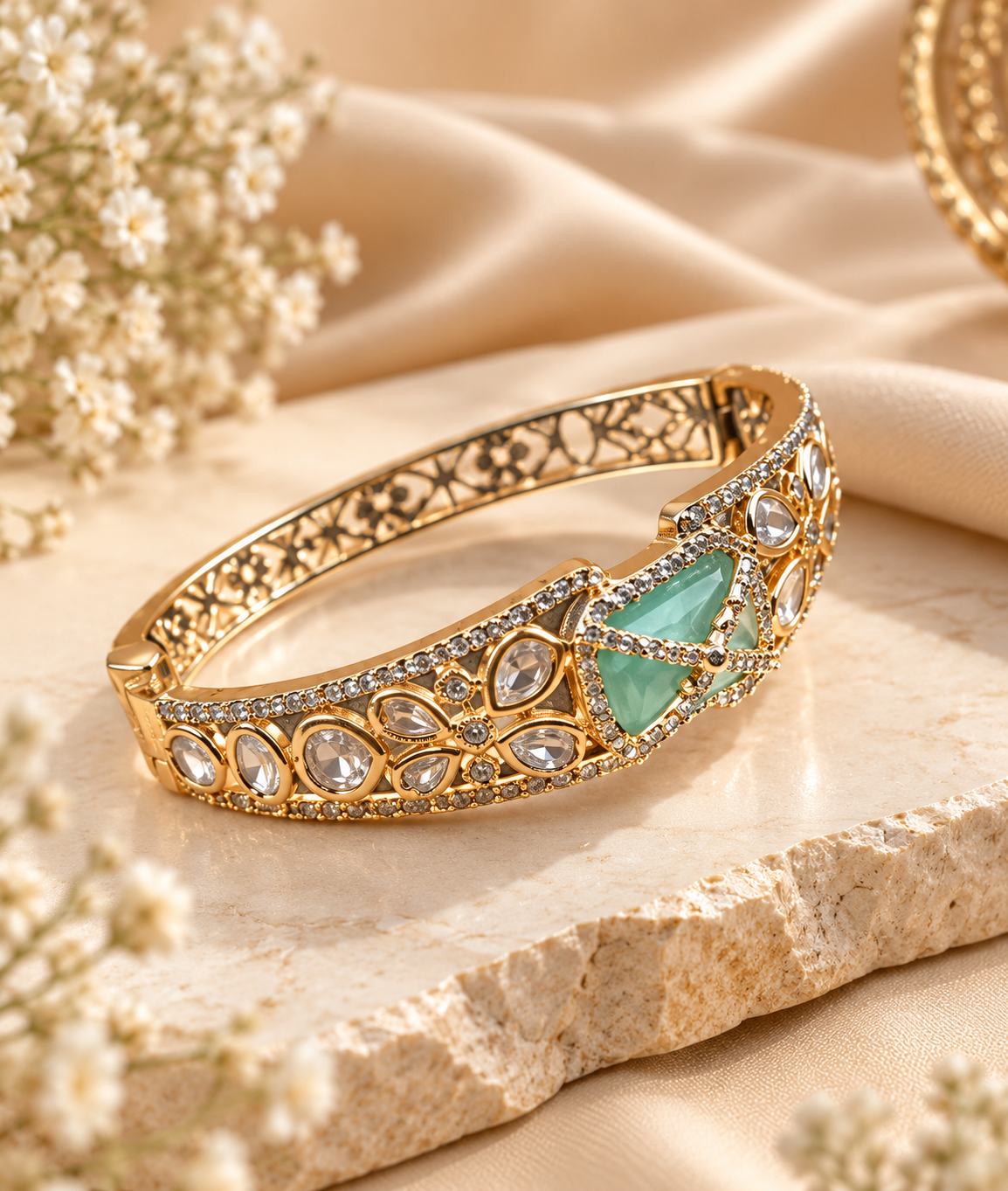 Ziva Mint Cuff