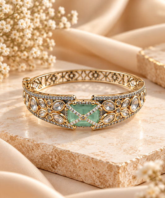 Ziva Mint Cuff